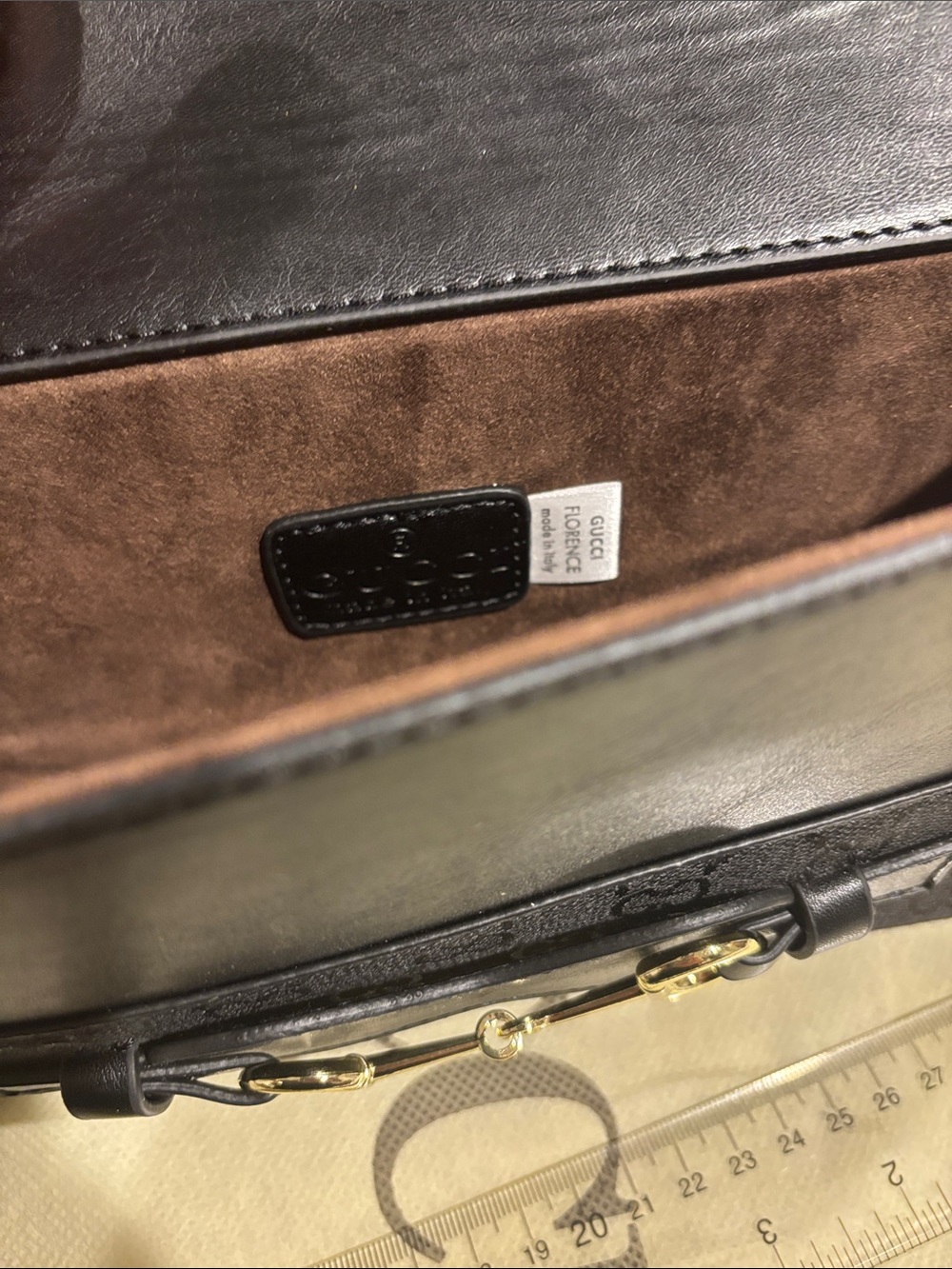 Black Continental Clutch with Gold Horsebit - Picture 4 of 6